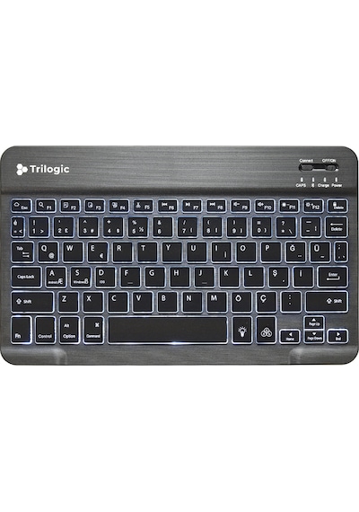 Trilogic Bright KBT501 7 Renk Led Aydınlatmalı Kablosuz Bluetooth Klavye Trilogic Bright KBT501 7 Renk Led Aydınlatmalı Kablosuz Bluetooth Klavye