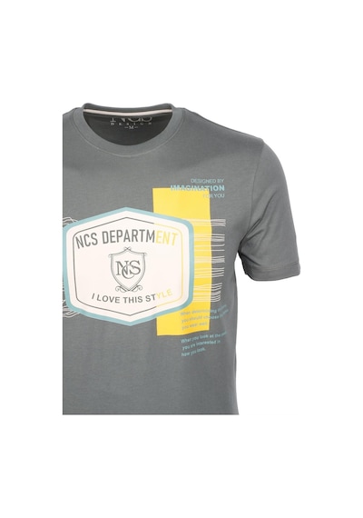 Ncs Haki Bisiklet Yaka Slim Fit Dar Kesim Baskılı T-shirt 1216-haki Haki