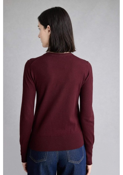 Defacto Regular Fıt Bisiklet Yaka Bordo Kazak D6272ax26aubr327 Bordo-br327