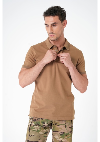 Mecanık Casual Ryker Polo T-shirt Camel