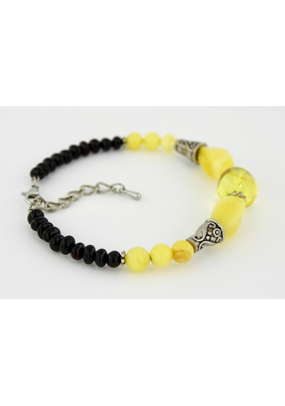 Kehribar Bayan Bileklik Özel Tasarım Ambergold Blk23-67 Çok Renkli