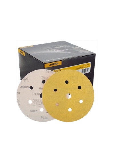 Mırka Gold 150Mm 7 Delik Cırtlı Zımpara 100 Ad.