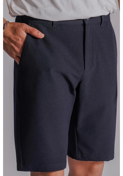 Braccas Erkek Yandan Cepli Klasik Bel Slim Fit Chino Şort Lacivert Lacivert