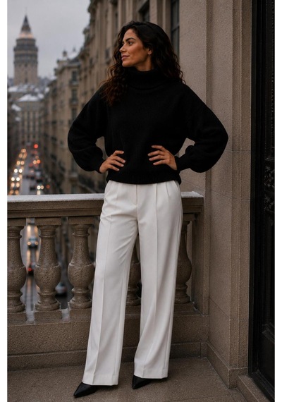 Hira Life Fashion Sfg Life Moda Kadın Balıkçı Yaka Tüylü Şardonlu Oversize Kazak Siyah Siyah Hira Life Fashion Sfg Life Moda Kadın Balıkçı Yaka Tüylü Şardonlu Oversize Kazak Siyah Siyah