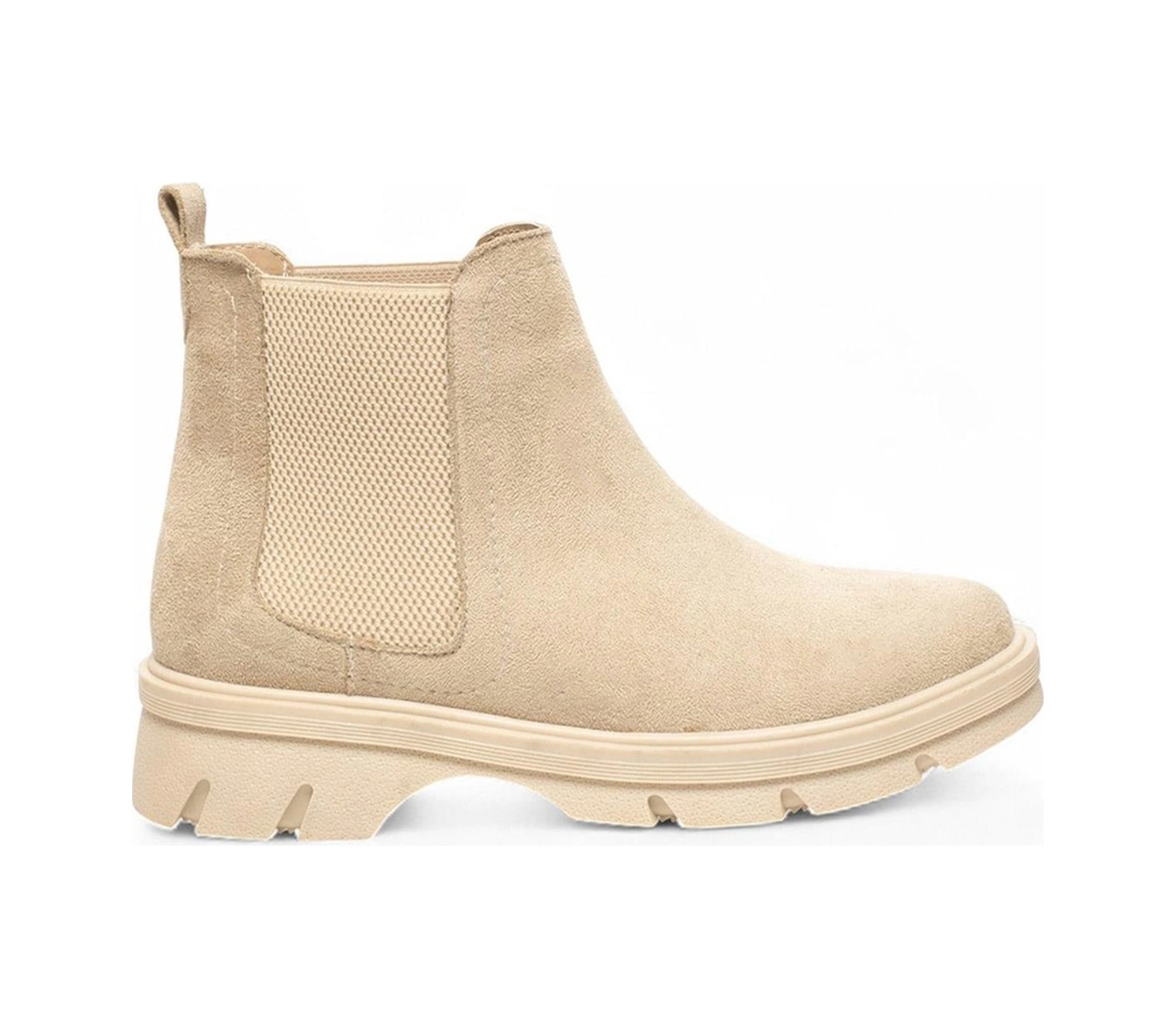 Celira Bej Lastikli Süet Kadın Bot & Bootie Nsb945 Bej