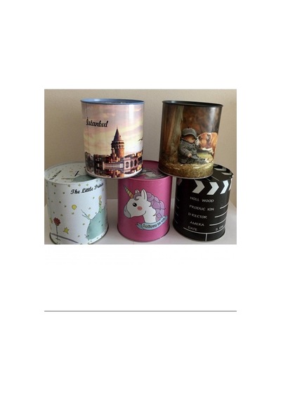 Metal Kumbara Resimli Tekli 13x14 Cm 1 Adet Royaleks-6009 44683600