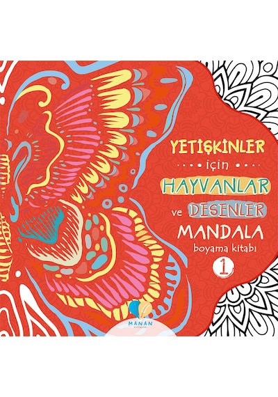 Yetişkinler için 2 Adet Hayvanlar ve Desenler Mandala Kitabı