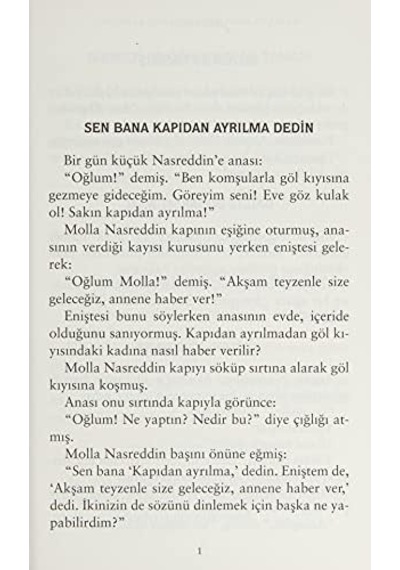 Çocuklar İçin Nasreddin Hoca Fıkraları-kısaltılmış Metin