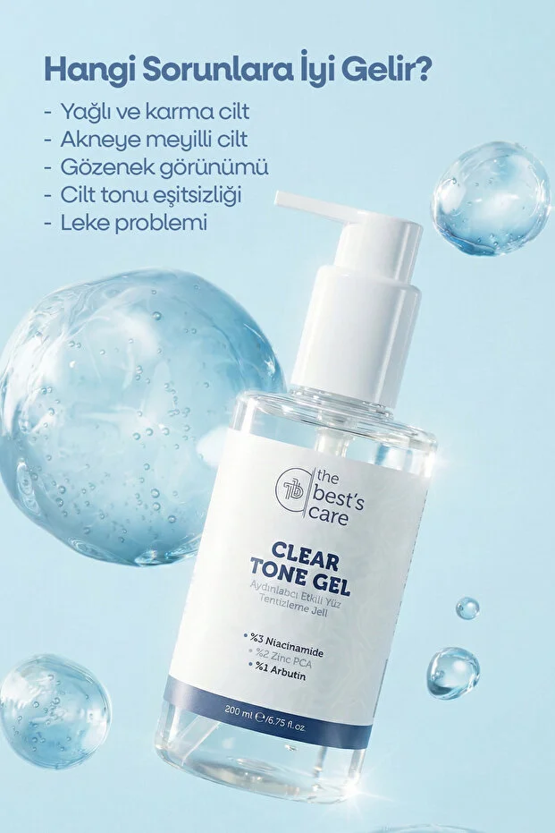 The Best's Care Aydınlatıcı Etkili Yağlanma Karşıtı Yüz Temizleme Jeli 200 ML