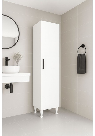 Mimoza 5 Raflı Çok Amaçlı Banyo Dolabı Beyaz Raflı Depolama Düzenleyici