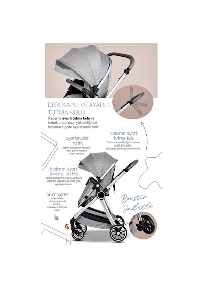 Baby Home 7 In 1 Yeni Doğan Full Set 990 Travel Sistem Bebek Arabası ve 330 Ev Tipi Ana Kucağı