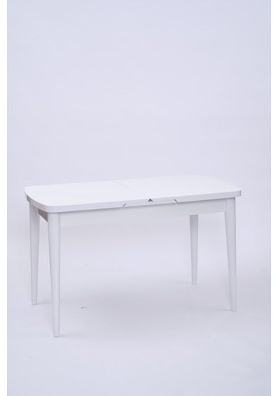 Nehir Polo Lak Panel Açılır Mutfak Masa Takımı 75x130cm beyaz