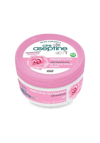 Cire Aseptine Soft Gül Özlü Nem Dengeleyici , Besleyici Prebiyotikli Krem 100 Ml Aloe Vera