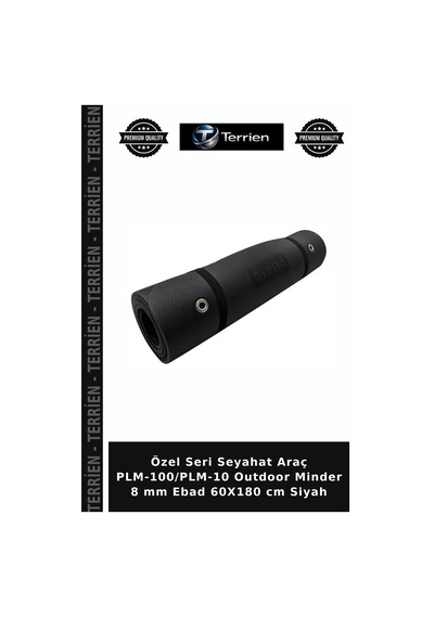 Özel Seri Seyahat Araç Plm-100/plm-10 Outdoor Minder 8 Mm Ebad 60x180 Cm Siyah