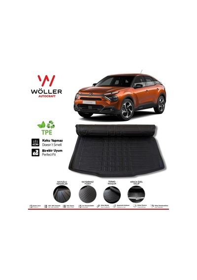 Citroen C4 Bagaj Havuzu 2021 Sonrası 3D Wöller Ultraflex Esnek
