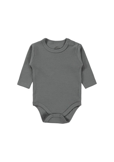 Minidamla Baby Minidamla Uzun Kol Basic 3'lü Set 1-18 Ay Çıtçıtlı Badi - Mavi