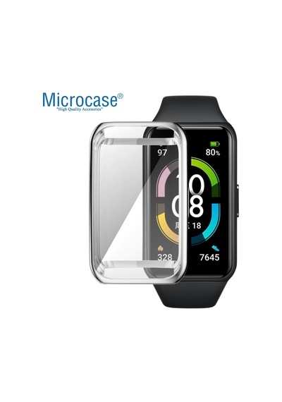 Microcase Honor Band 6 Önü Kapalı Tasarım Silikon Kılıf