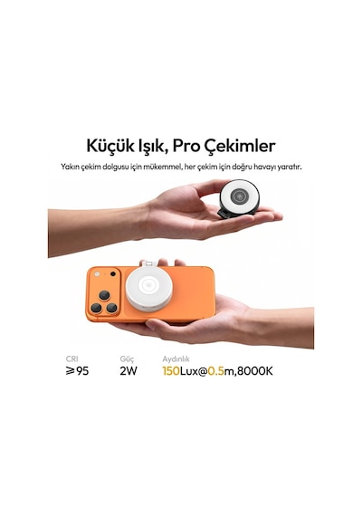 Ulanzi Lm21 Manyetik Led Dolgu Işığı Mini Telefon Video Işığı Siyah - L236