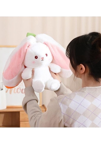 Çilek Tavşan Çantalı 30 Cm Çok renkli