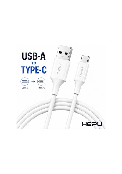 Hepu Hp-431 Royal Usb To Type-c Kablo Hızlı Şarj & Veri Aktarımı 1 Metre 0.1 M