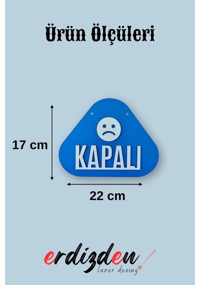 Emoji Desenli Açık-kapalı Yönlendirme Tabelası - Akçaağaç