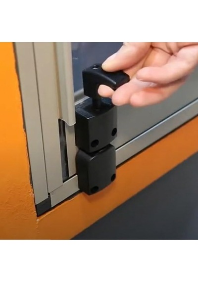 Ayrıntıshop Makrowin Makro Sürgülü Cam Balkon Plastik Kilit Siyah