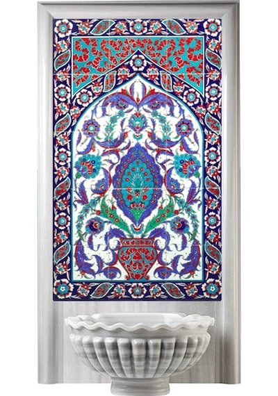Armada Çini 60X100 CM Ed 626 Göbekli Türk Hamamı Çini Pano