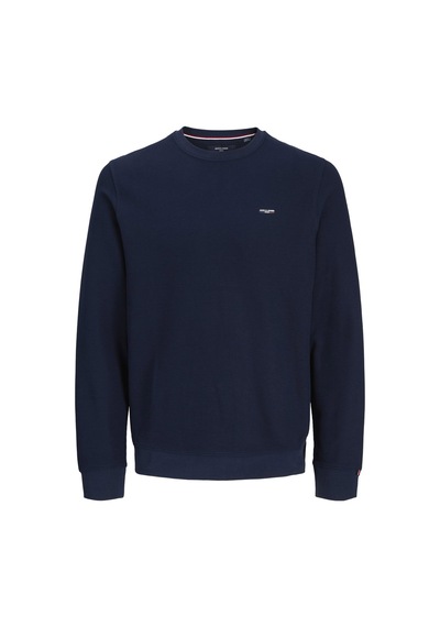 Jack & Jones Jprblualves Structure Sweat Crewneck Lacivert