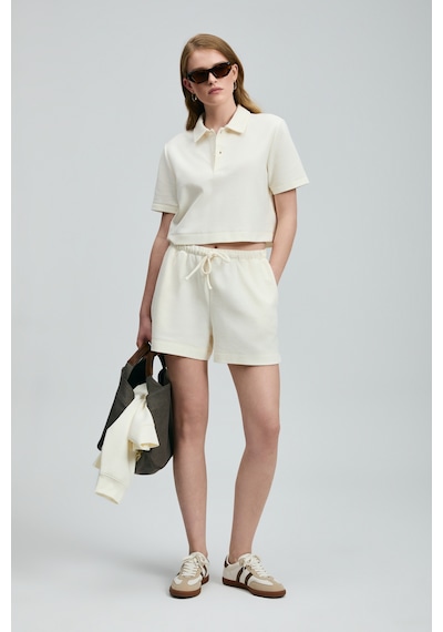 Lufian Celıa Kadın Şort Kırık Beyaz Kırık Beyaz 121210012100510