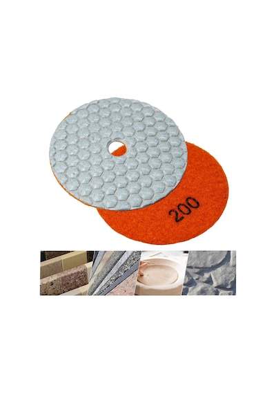 6552 Granit Mermer Taş Parlatma Polisaj Ped 100 Mm - 200 Kum