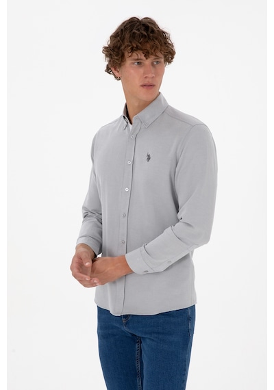 U.s. Polo Assn. Erkek Gri Gömlek Desenli 50316644-vr024 Gri