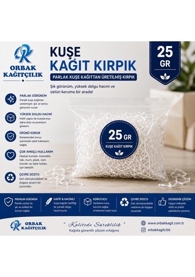 Kuşe Kâğıt Kırpık Dolgu 25 Gr Hediyelik Kutu, Paketleme Ve Dekorasyon