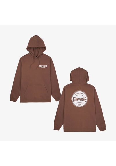 Converse Classic Erkek Grafik Baskılı Kahverengi Hoodie