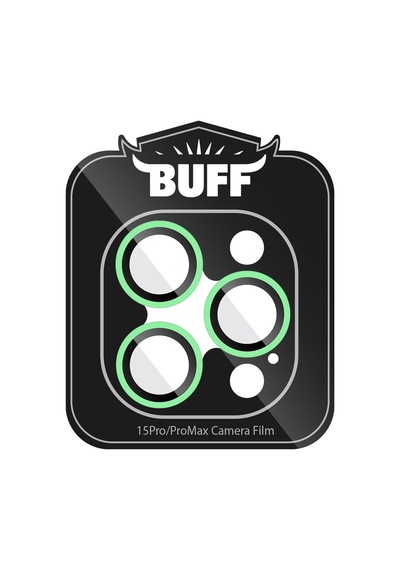 Buff Apple Uyumlu iPhone 15 Pro Max / 15 Pro Neon Metal Lens Koruyucu A.yeşil