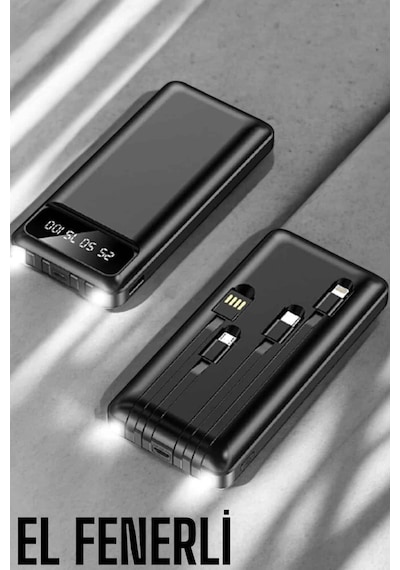 Mey İthalat Powerbank 20.000 Mah Dijital Göstergeli Lcd Ekran Uzun Pil Ömrü Çok Renkli 01898683