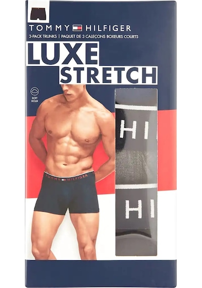Tommy Hilfiger Tommy Hılfıger Luxe Stretch Erkek 3 Lü Boxer 09T4102 410 Siyah