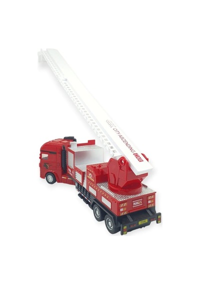 Metal İtfaiye Arabası - Merdivenli 26cm - 706-45 Kırmızı