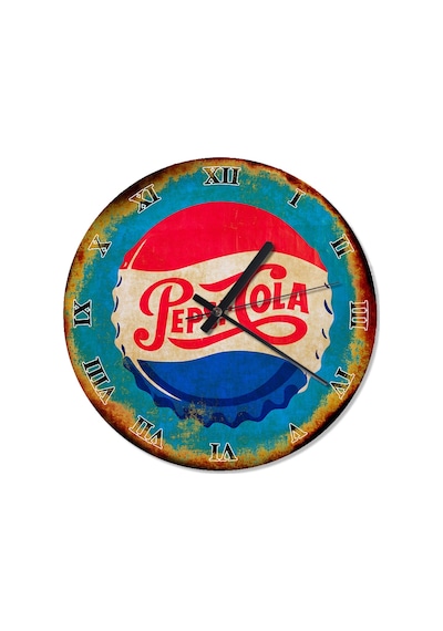 Pepsi Cola Kapağı Baskılı Duvar Saati (407695607) Çok Renkli