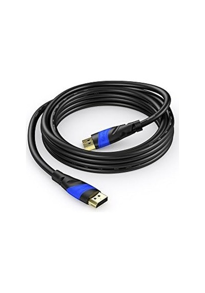 8k Displayport Kablo 2.9m Dp Kablosu, Almanya Da Geliştirilmiştir 0,5-10m Arasında Mevcuttur Pc/laptop İçin Display Port Monitör Kablosu, 8k/4k 60hz, 144hz, Dolby Audio, Siyah