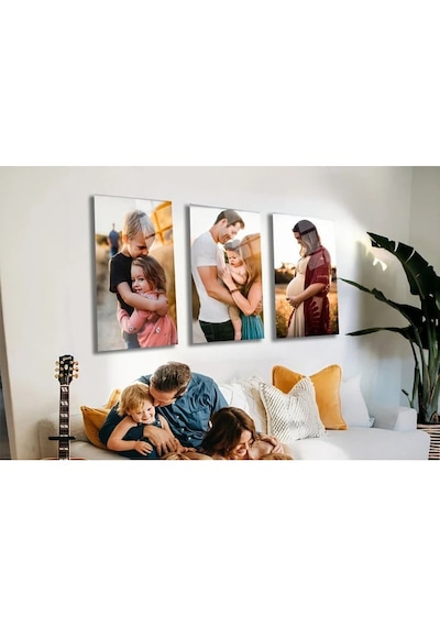 Premium Kişiye Özel 2 Adet Metal Poster Tablo Full Hd Kalite Baskı 20x30 Cm Çok Renkli