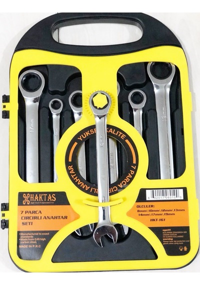 Cırcırlı Kombine Anahtar Seti 7 Li Düz Ve Cırcırlı 8-19 Mm N11.3700