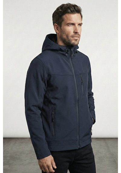Erkek Mont İçi Polarlı Softshell Mont Su Ve Rüzgar Geçirmez Kapüşonlu Spor Mont Lacivert Erkek Mont İçi Polarlı Softshell Mont Su Ve Rüzgar Geçirmez Kapüşonlu Spor Mont Lacivert