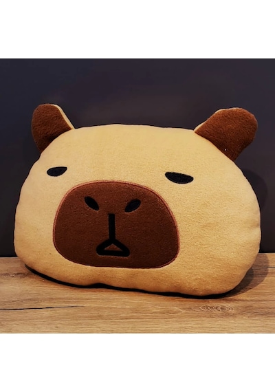 Peluş Capybara Yastık Bej