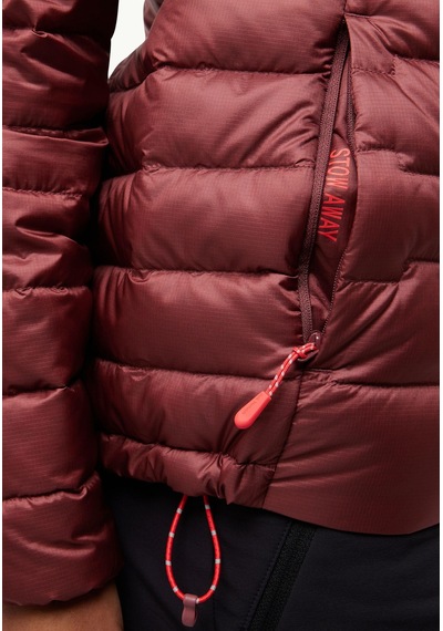 Jack Wolfskin Passamani Down Hoddy Kadın Outdoor Mont-a61833 Bordo
