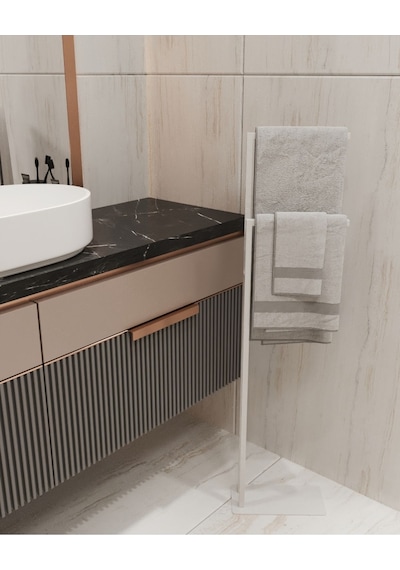 Aju Havluluk Kağıt Havlu Askısı Metal Kurulum Gerektirmez Devrilmez Banyo Düzenleyici Askı Beyaz