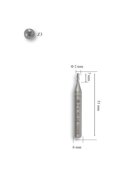 Mte 2 Mm Parmak Freze Hss-co8 Dın 844/b-n