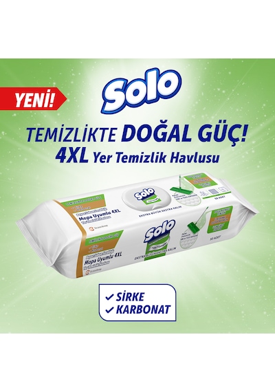 Solo Beyaz Sabun Ferahlığı Mop Uyumlu Yüzey Temizlik Havlusu 3'lü