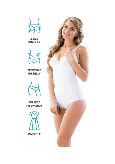 Beyaz Mı Emay 2821 Balenli Double Boy Slip Lazer Korse Beyaz