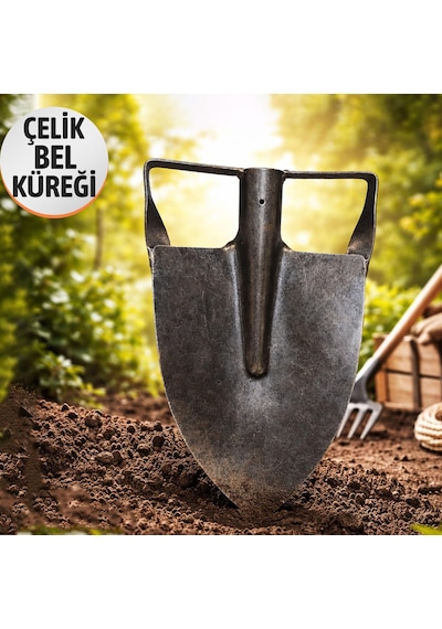 Sapsız Toprak Bel Küreği Çelik Dayanıklı Bahçe Küreği Toprak Kazma Bahçe Küreği Profesyonel Kullanım Sku: Smgstk98d74c4390