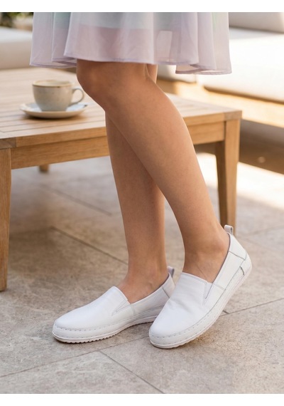 Free Foot Freefoot 12905 Beyaz Hakiki Soft Deri Günlük Kadın Ayakkabı